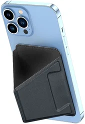 Dux Ducis Magnetische Wallet MagSafe Kaarthouder met Standaard Zwart afbeelding