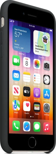 Origineel Apple iPhone SE (2022 / 2020) Hoesje Silicone Case Zwart afbeelding 3