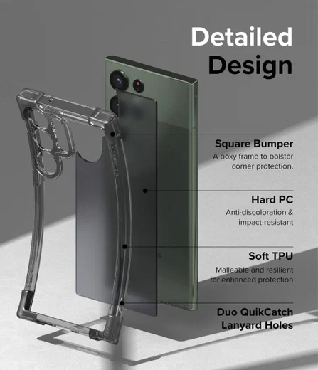 Ringke Fusion Bumper Samsung Galaxy S23 Ultra Hoesje Matte Zwart afbeelding 8