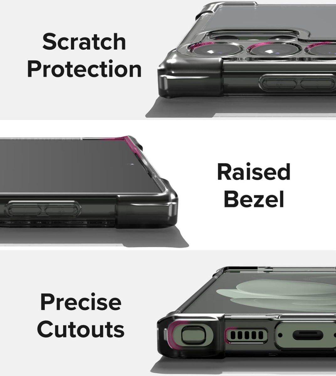Ringke Fusion Bumper Samsung Galaxy S23 Ultra Hoesje Matte Zwart afbeelding 9