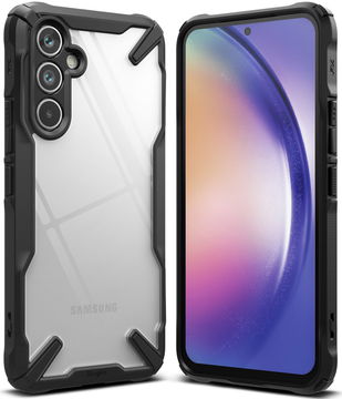 Ringke Fusion X Samsung Galaxy A54 Hoesje Back Cover Transparant Zwart