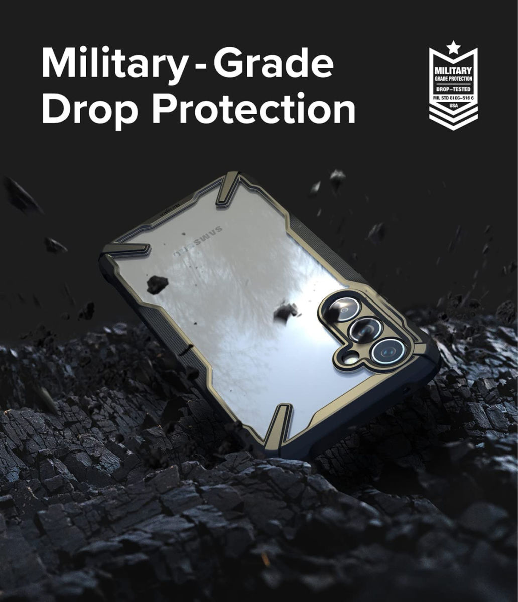 Ringke Fusion X Samsung Galaxy A54 Hoesje Back Cover Transparant Zwart afbeelding 3