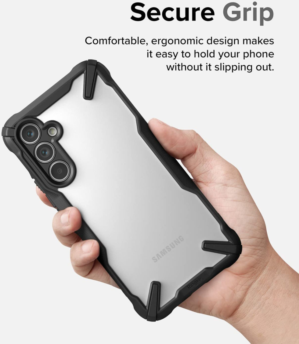 Ringke Fusion X Samsung Galaxy A54 Hoesje Back Cover Transparant Zwart afbeelding 5
