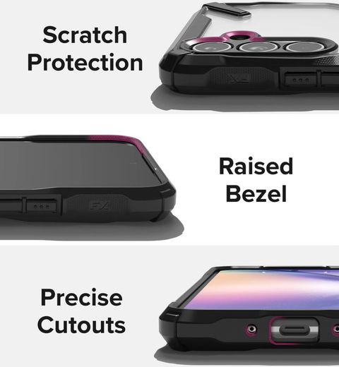 Ringke Fusion X Samsung Galaxy A54 Hoesje Back Cover Transparant Zwart afbeelding 7