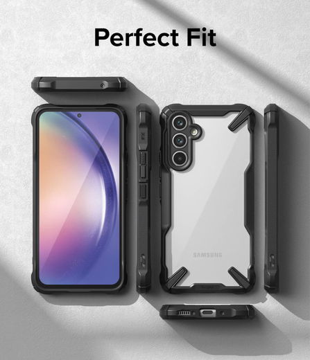 Ringke Fusion X Samsung Galaxy A54 Hoesje Back Cover Transparant Zwart afbeelding 9