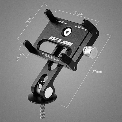 GUB G93 Universele Telefoonhouder voor Balhoofd Fiets Stuur Zwart afbeelding 6
