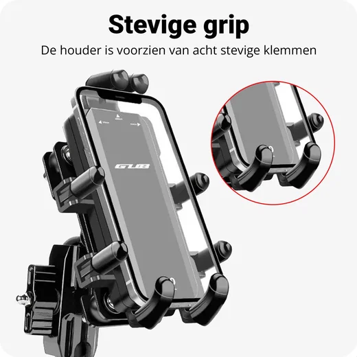 GUB P60 Telefoonhouder Motor/Scooter Stuurhouder Verstelbaar Zwart afbeelding 2