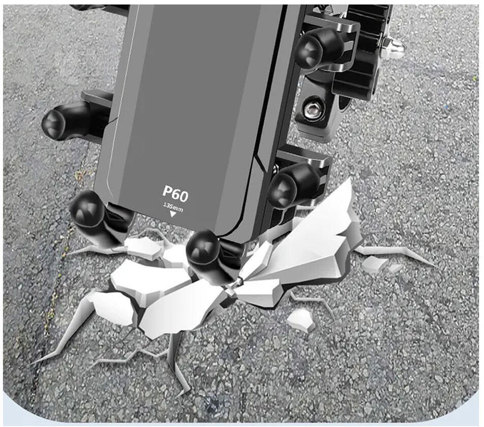GUB P60 Telefoonhouder Motor/Scooter Stuurhouder Verstelbaar Zwart afbeelding 6