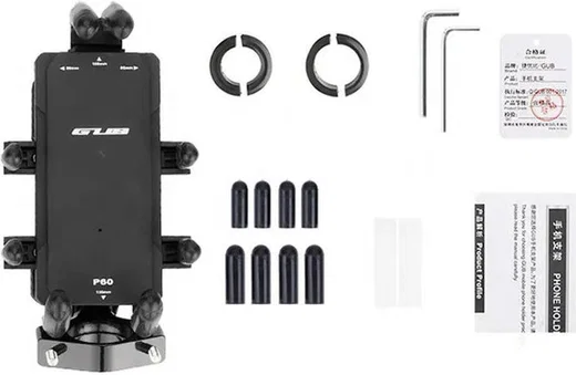 GUB P60 Telefoonhouder Motor/Scooter Stuurhouder Verstelbaar Zwart afbeelding 10