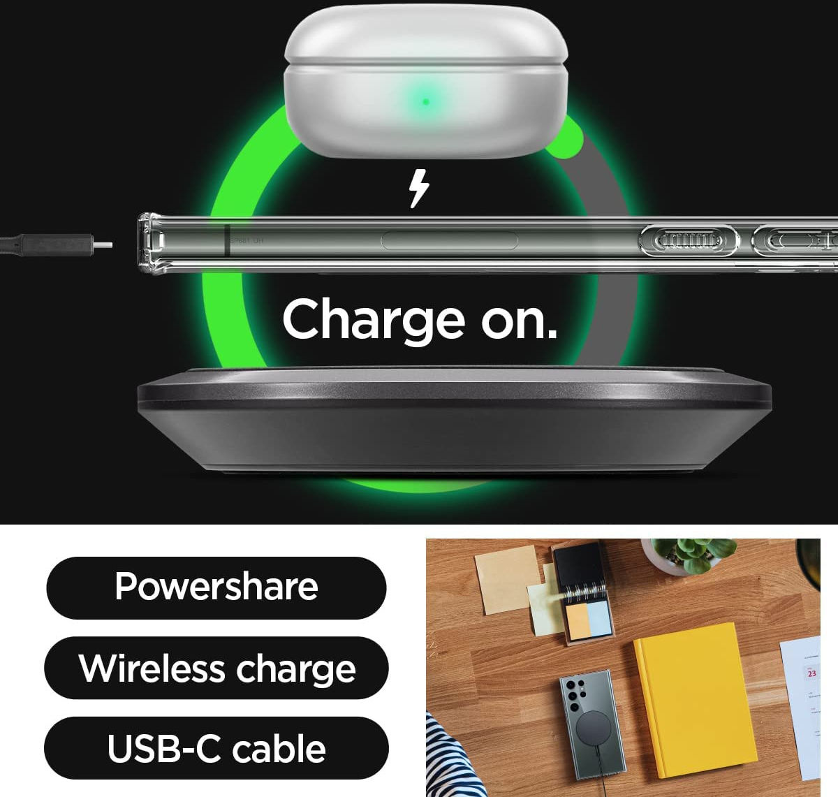 Spigen Ultra Hybrid MagSafe Samsung Galaxy S23 Ultra Hoesje Zwart afbeelding 6