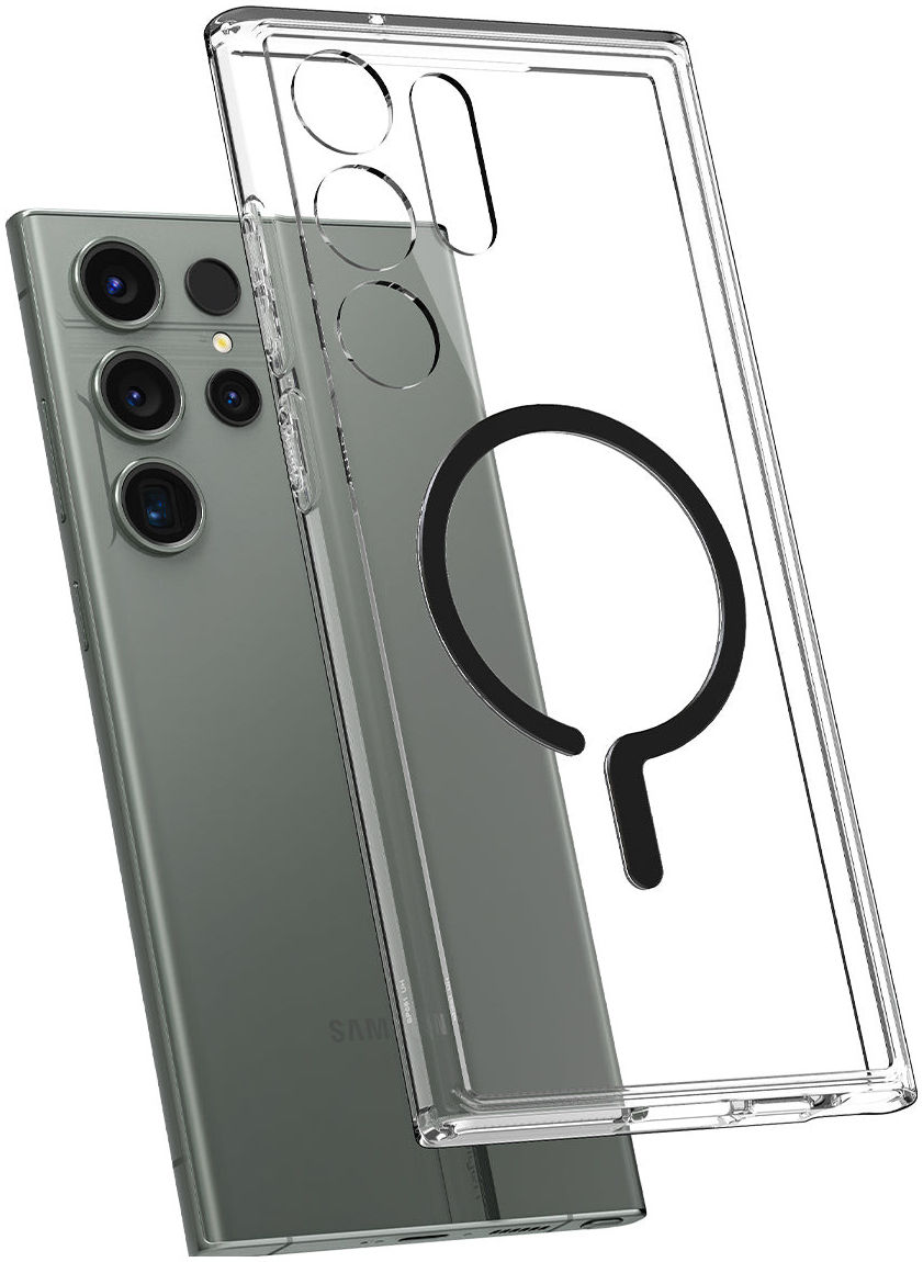 Spigen Ultra Hybrid MagSafe Samsung Galaxy S23 Ultra Hoesje Zwart afbeelding 2