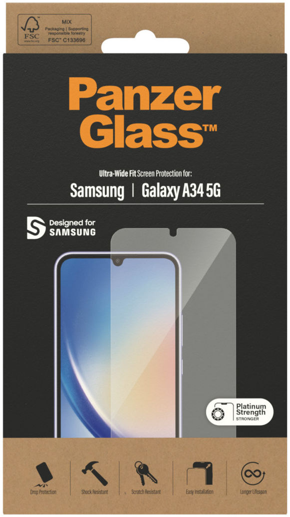 PanzerGlass Ultra-Wide Samsung Galaxy A34 Screen Protector afbeelding 4
