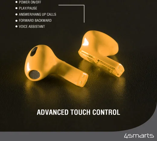 4smarts SkyBuds Lucid TWS Bluetooth Headset Draadloze Oordopjes Geel afbeelding 3
