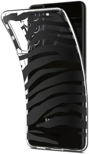 HappyCase Samsung Galaxy S21 FE Hoesje Flexibel TPU Zebra Print afbeelding 5