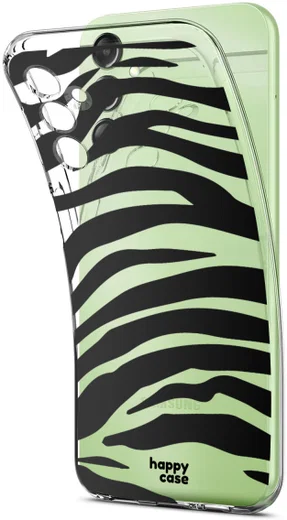 HappyCase Samsung Galaxy A14 Hoesje Flexibel TPU Zebra Print afbeelding 4