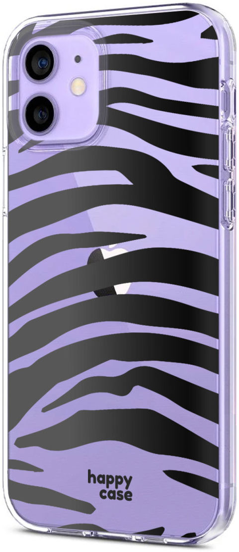 HappyCase Apple iPhone 12 Hoesje Flexibel TPU Zebra Print afbeelding 6