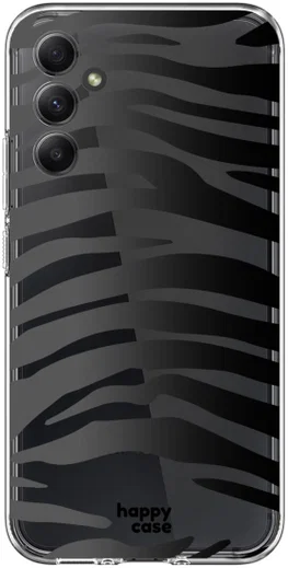 HappyCase Samsung Galaxy A34 Hoesje Flexibel TPU Zebra Print afbeelding 1