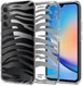 HappyCase Samsung Galaxy A34 Hoesje Flexibel TPU Zebra Print afbeelding 2