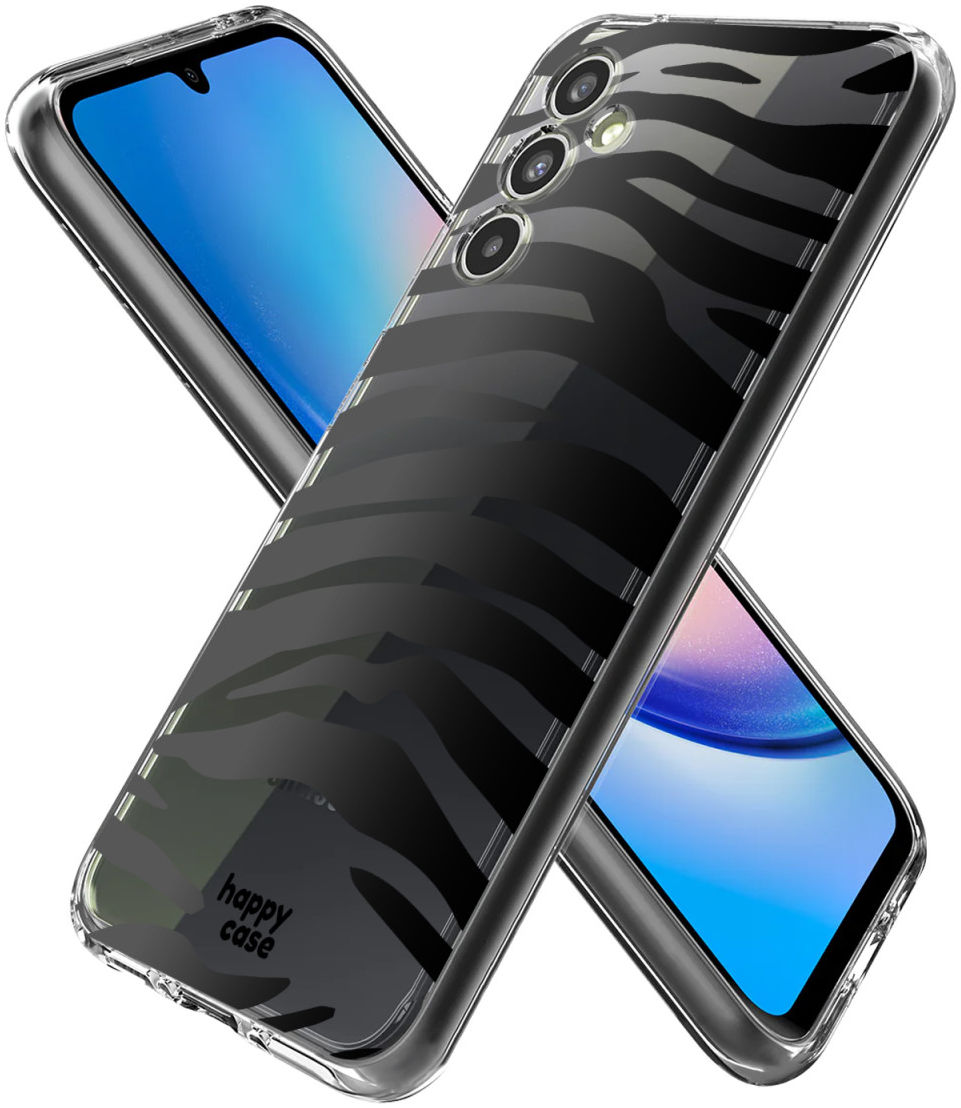 HappyCase Samsung Galaxy A34 Hoesje Flexibel TPU Zebra Print afbeelding 4