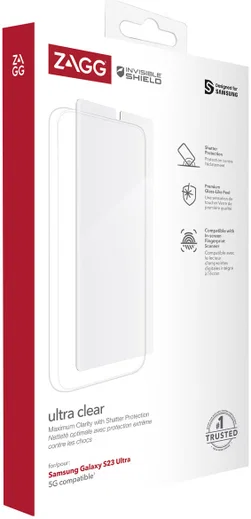 ZAGG InvisibleShield Clear Samsung Galaxy S23 Ultra Screen Protector afbeelding 9