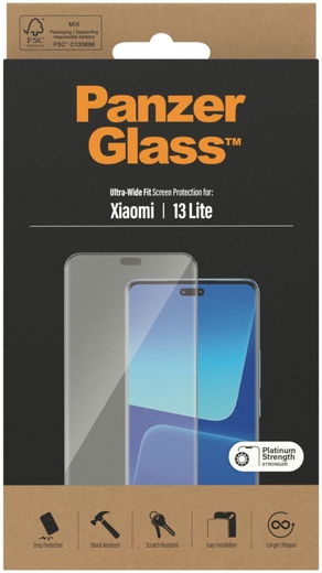 PanzerGlass Ultra-Wide Xiaomi 13 Lite Screen Protector Tempered Glass afbeelding 4