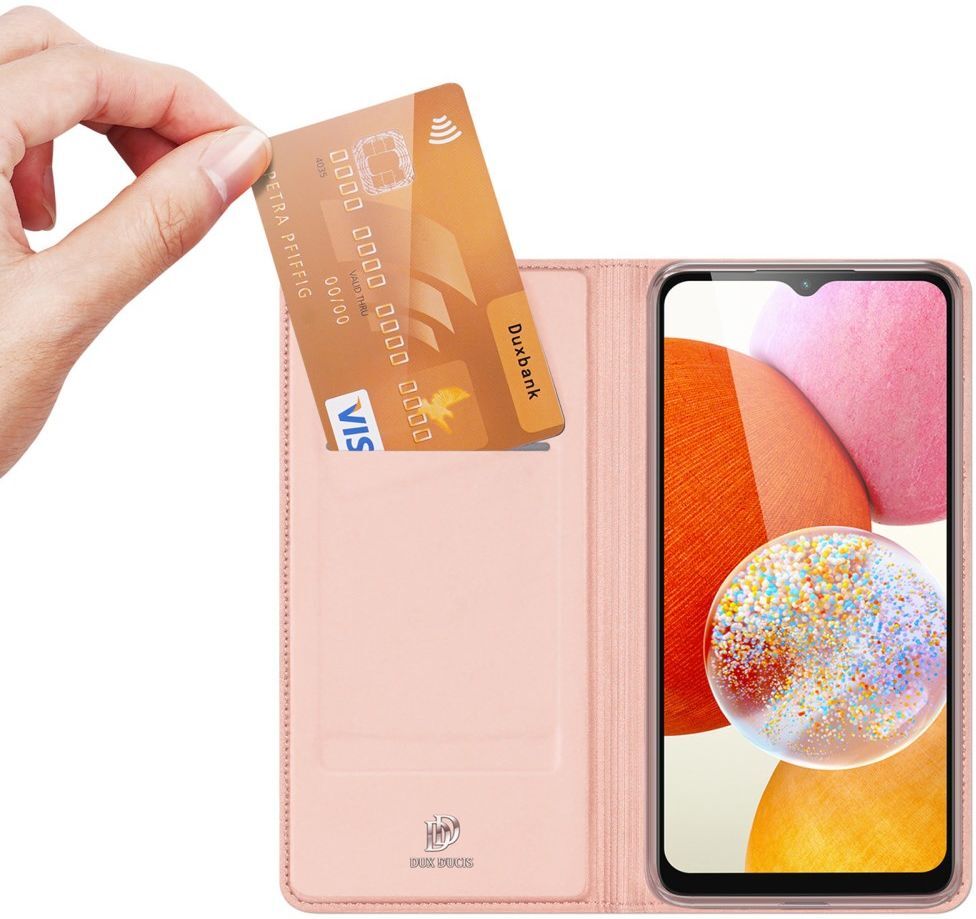 Dux Ducis Skin Pro Samsung Galaxy A14 Hoesje Portemonnee Roze afbeelding 2