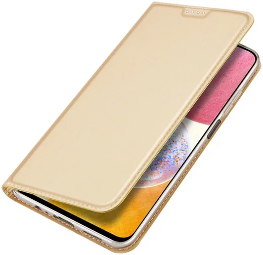 Dux Ducis Skin Pro Samsung Galaxy A14 Hoesje Portemonnee Goud afbeelding 1