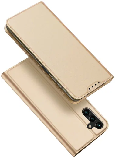 Dux Ducis Skin Pro Samsung Galaxy A14 Hoesje Portemonnee Goud afbeelding 4