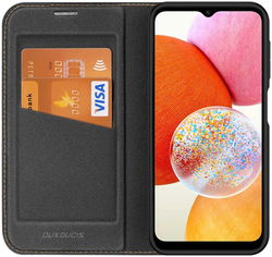 Dux Ducis Skin X2 Samsung Galaxy A14 Hoesje Book Case Zwart afbeelding