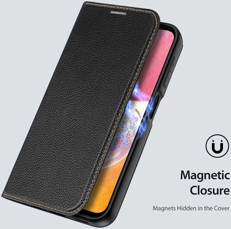 Dux Ducis Skin X2 Samsung Galaxy A14 Hoesje Book Case Zwart afbeelding 4