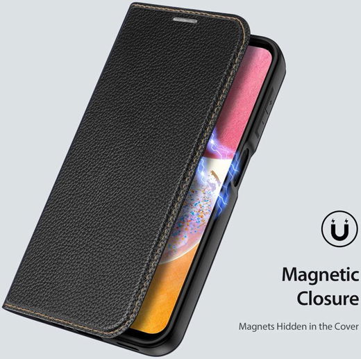 Dux Ducis Skin X2 Samsung Galaxy A14 Hoesje Book Case Zwart afbeelding 4