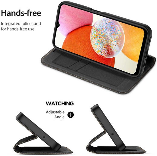 Dux Ducis Skin X2 Samsung Galaxy A14 Hoesje Book Case Zwart afbeelding 6