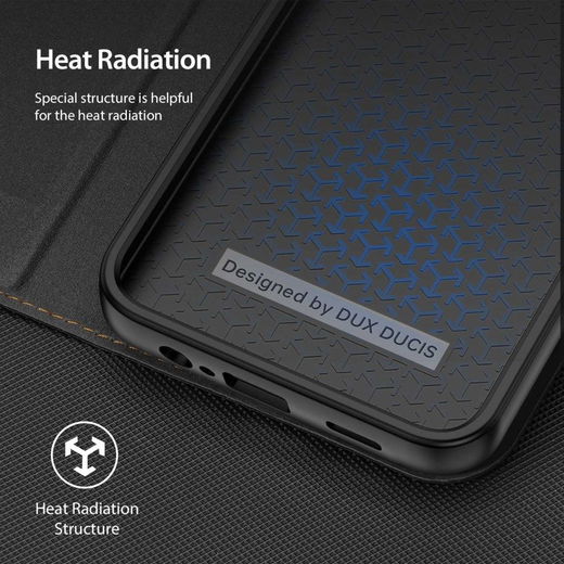 Dux Ducis Skin X2 Samsung Galaxy A14 Hoesje Book Case Zwart afbeelding 8