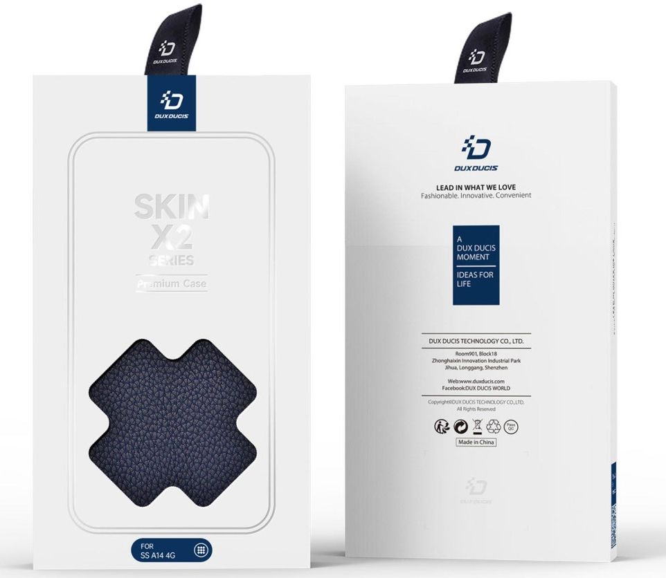 Dux Ducis Skin X2 Samsung Galaxy A14 Hoesje Book Case Blauw afbeelding 13