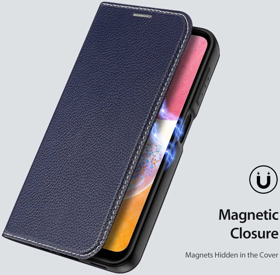 Dux Ducis Skin X2 Samsung Galaxy A14 Hoesje Book Case Blauw afbeelding 4