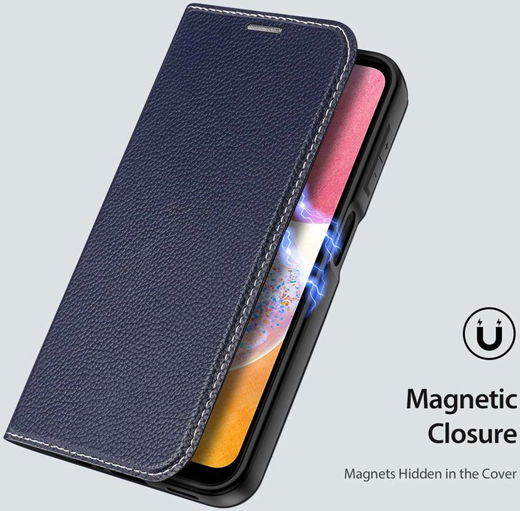 Dux Ducis Skin X2 Samsung Galaxy A14 Hoesje Book Case Blauw afbeelding 4