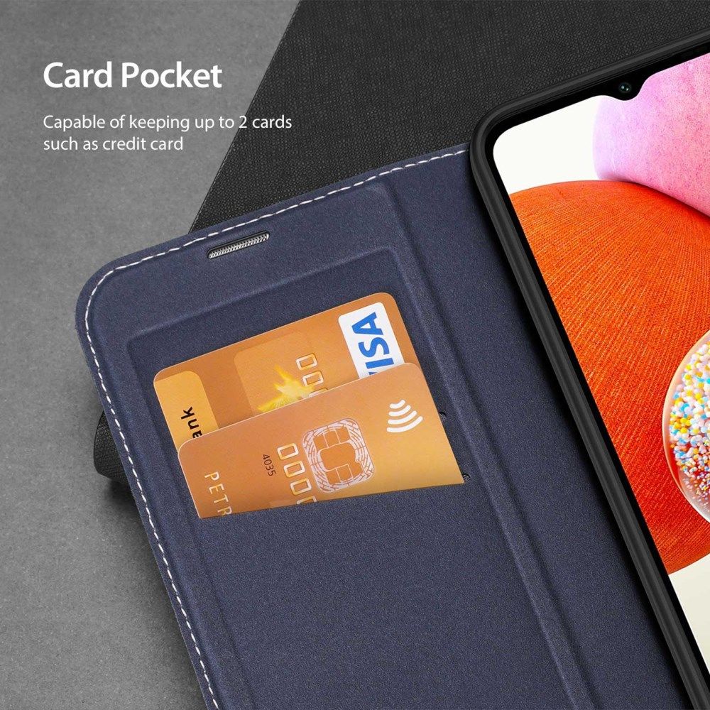 Dux Ducis Skin X2 Samsung Galaxy A14 Hoesje Book Case Blauw afbeelding 5