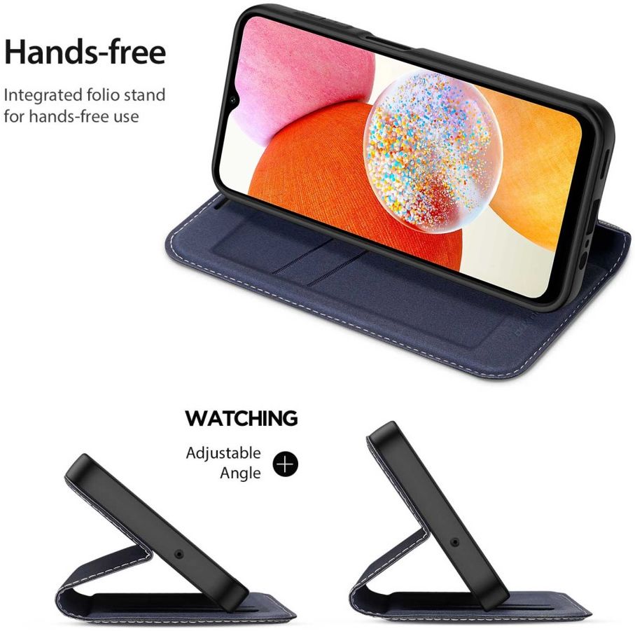 Dux Ducis Skin X2 Samsung Galaxy A14 Hoesje Book Case Blauw afbeelding 6