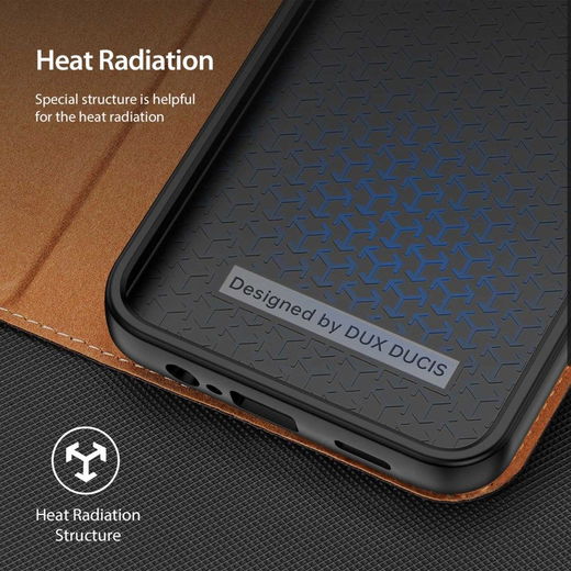 Dux Ducis Skin X2 Samsung Galaxy A14 Hoesje Book Case Bruin afbeelding 8