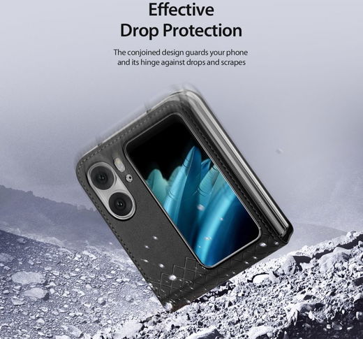 Dux Ducis Bril Oppo Find N2 Flip Hoesje Back Cover Zwart afbeelding 3