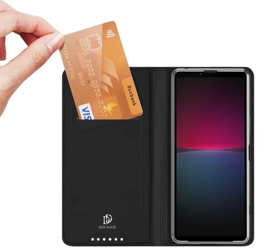 Dux Ducis Skin Pro Sony Xperia 10 V Hoesje Portemonnee Zwart afbeelding 2