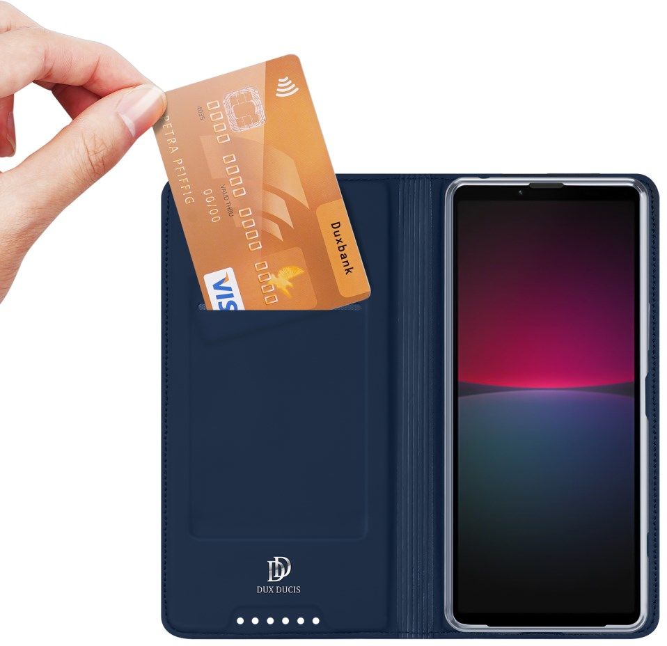 Dux Ducis Skin Pro Sony Xperia 10 V Hoesje Portemonnee Blauw afbeelding 2