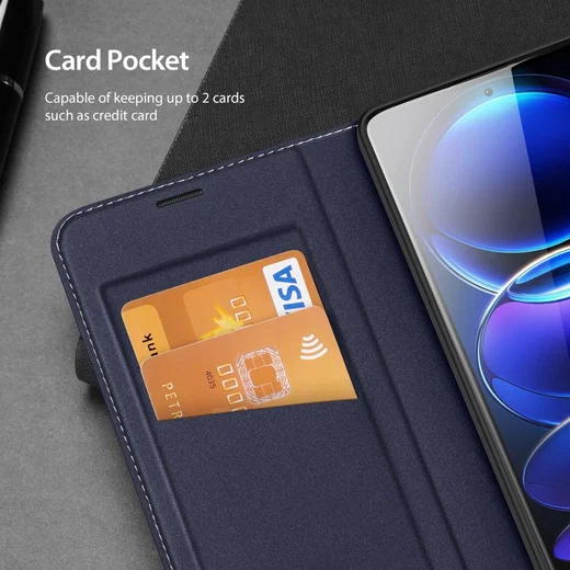 Dux Ducis Skin X2 Xiaomi Redmi Note 12 Pro Plus Hoesje Book Case Blauw afbeelding 4