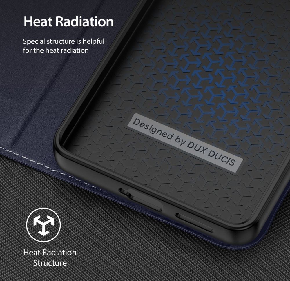 Dux Ducis Skin X2 Xiaomi Redmi Note 12 Pro Plus Hoesje Book Case Blauw afbeelding 8