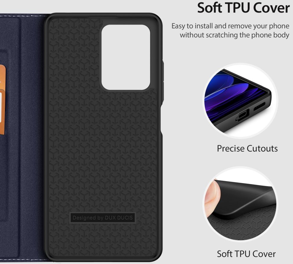 Dux Ducis Skin X2 Xiaomi Redmi Note 12 Pro Plus Hoesje Book Case Blauw afbeelding 9