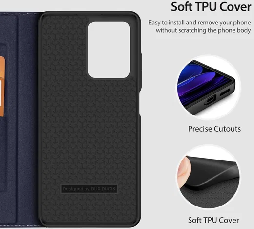 Dux Ducis Skin X2 Xiaomi Redmi Note 12 Pro Plus Hoesje Book Case Blauw afbeelding 9