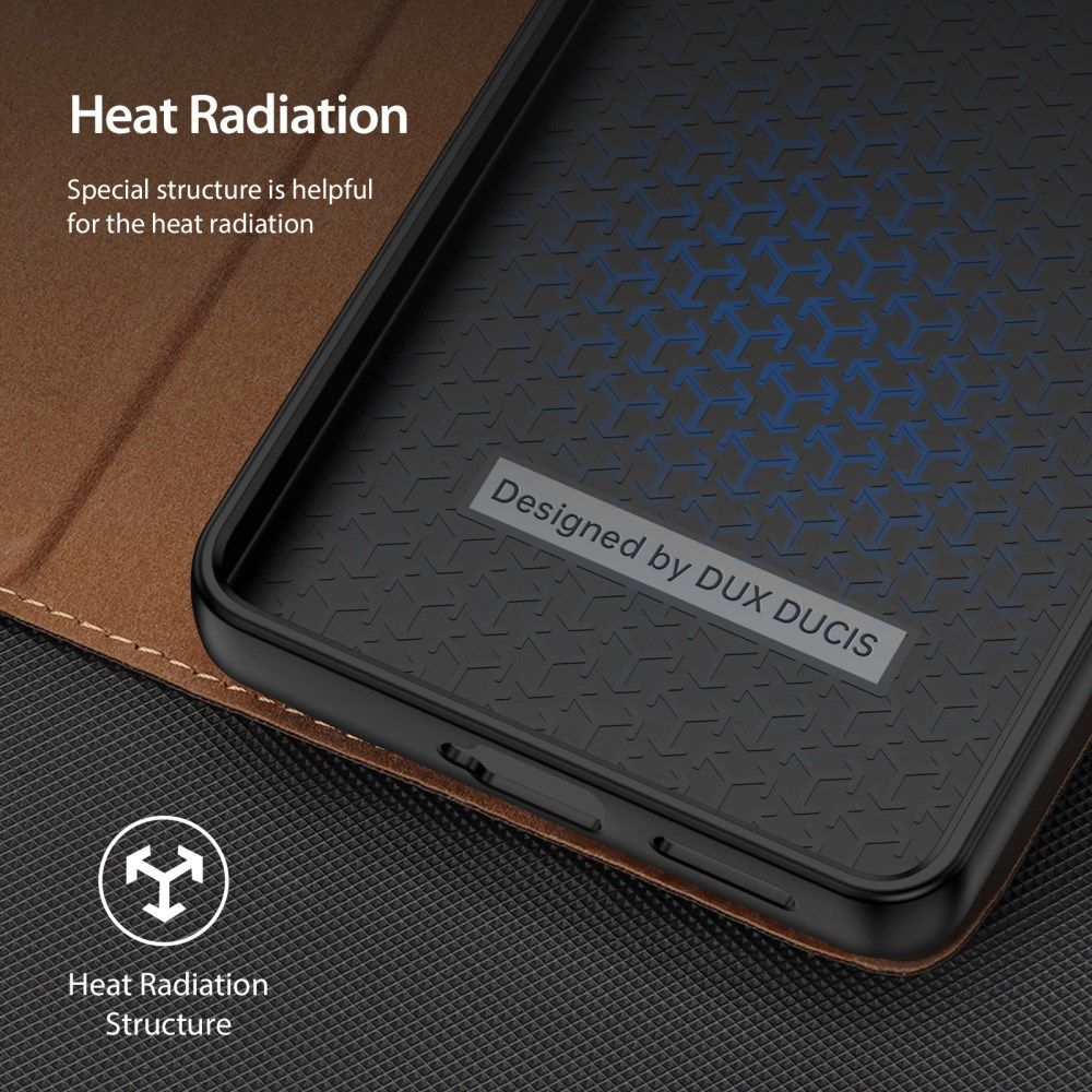 Dux Ducis Skin X2 Xiaomi Redmi Note 12 Pro Plus Hoesje Book Case Bruin afbeelding 8