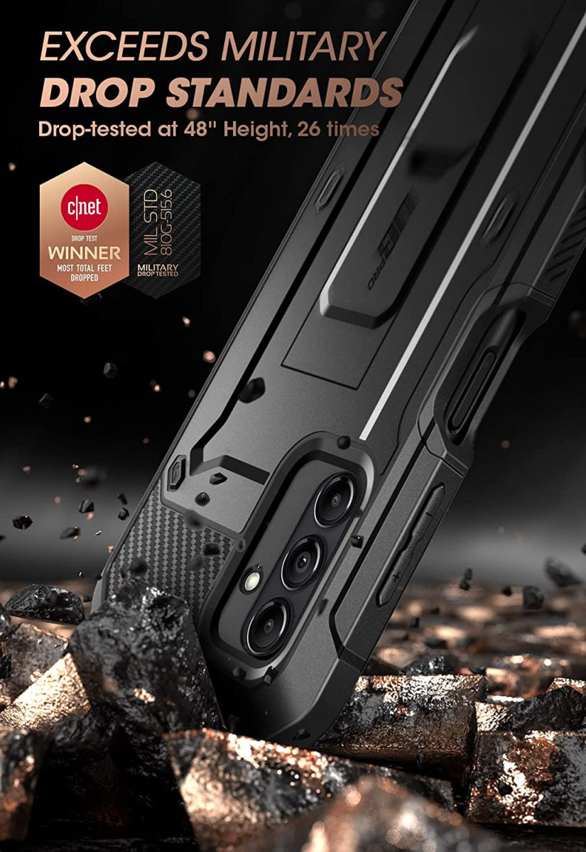 SUPCASE UB Pro Samsung Galaxy A14 Hoesje Full Protect Kickstand Zwart afbeelding 2