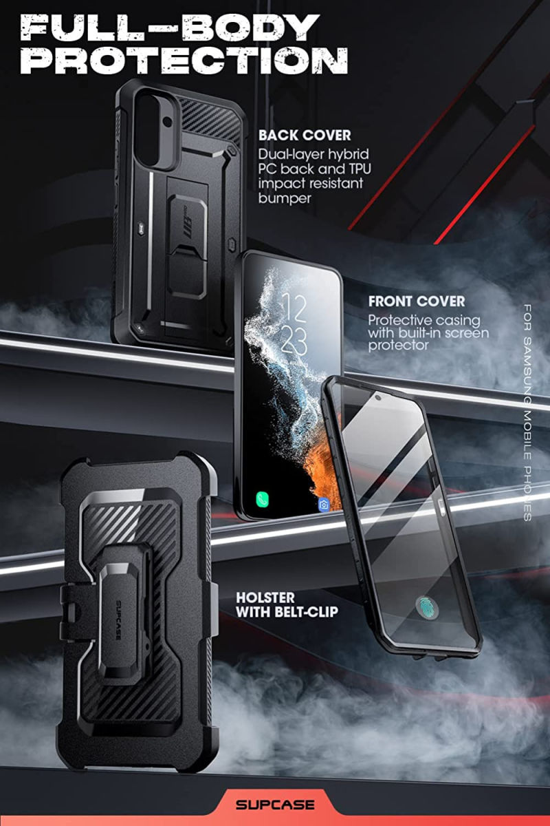 SUPCASE UB Pro Samsung Galaxy A54 Hoesje Full Protect Kickstand Zwart afbeelding 4