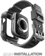 SUPCASE UB Pro - Apple Watch 41MM / 40MM Hoesje met Bandje - Zwart afbeelding 4
